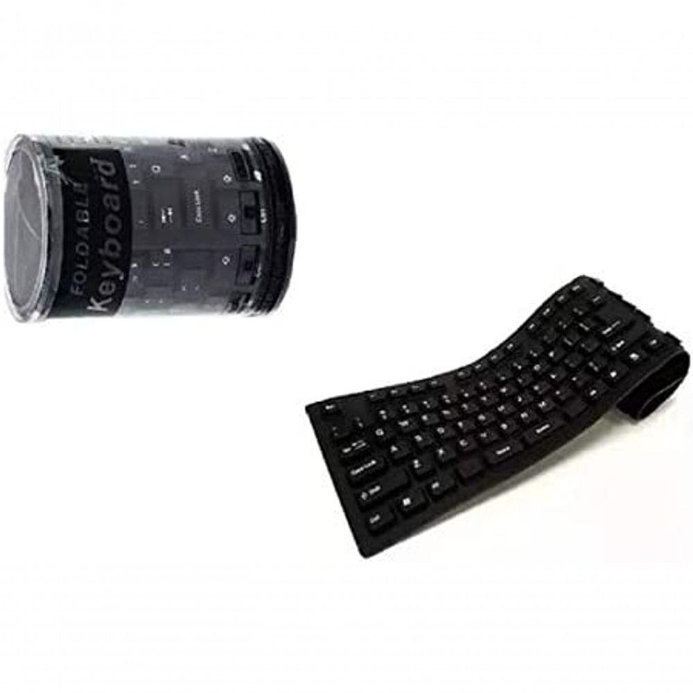 Teclado Usb Com Fio Teclado Impermeável Para Notebook Pc Desktop Computador Usb Borracha - 2