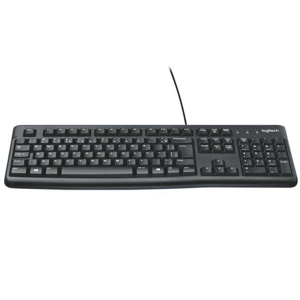 Teclado Logitech K120, Usb, Layout Abnt2, Preto - 920-004423 - 1