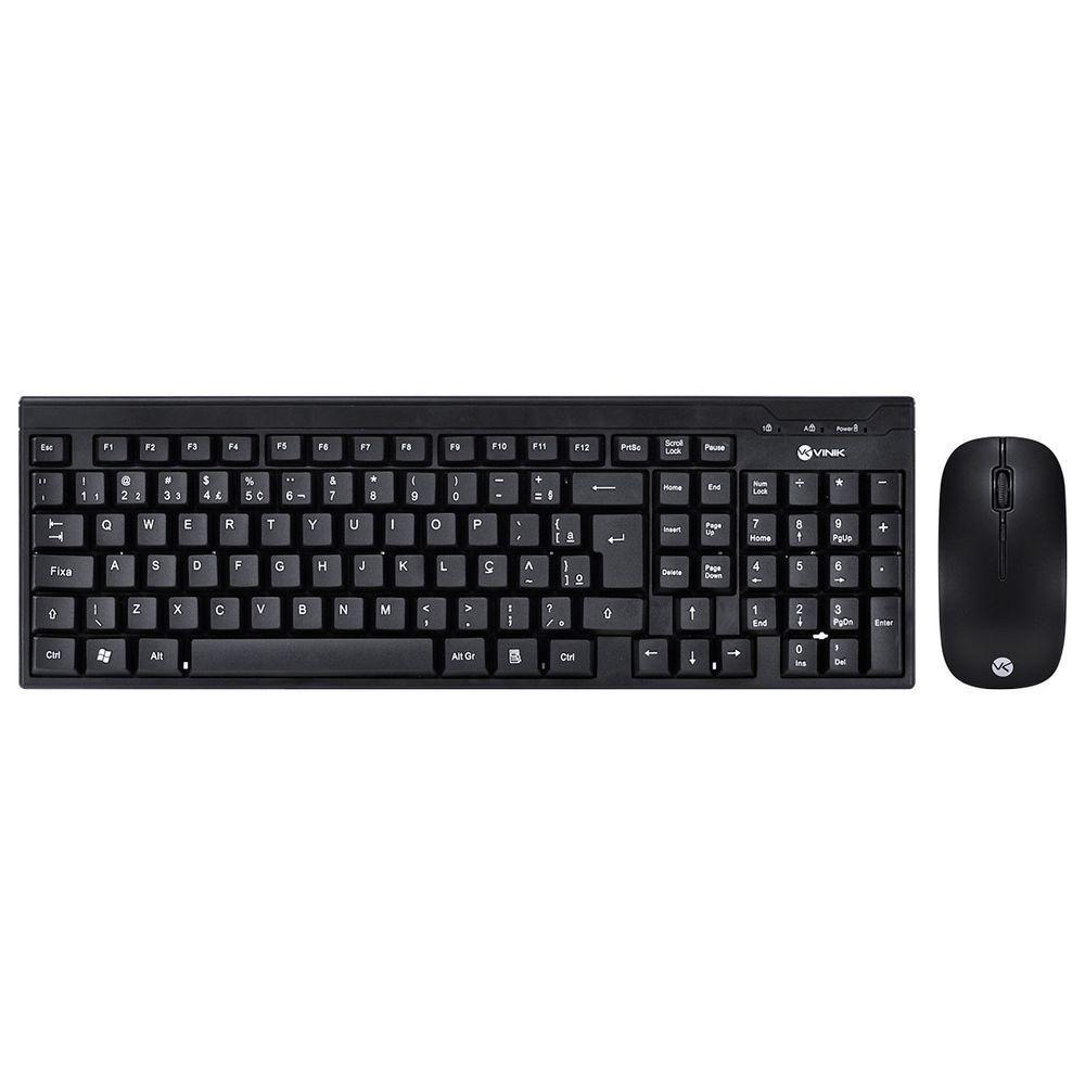 Teclado E Mouse Sem Fio Usb Dynamic Corp Abnt2/1600 Dpi Pret - 1