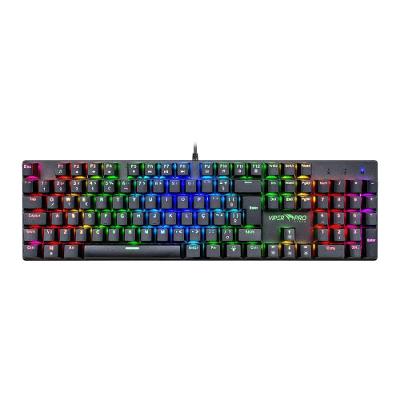 Teclado Mecânico Gamer Mamba Viper Pro Switch Azul Rgb Preto