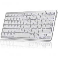 Mini Teclado Bluetooth Sem Fio Para Tablet E Celular Prata / Branco - P/ Ios - 2