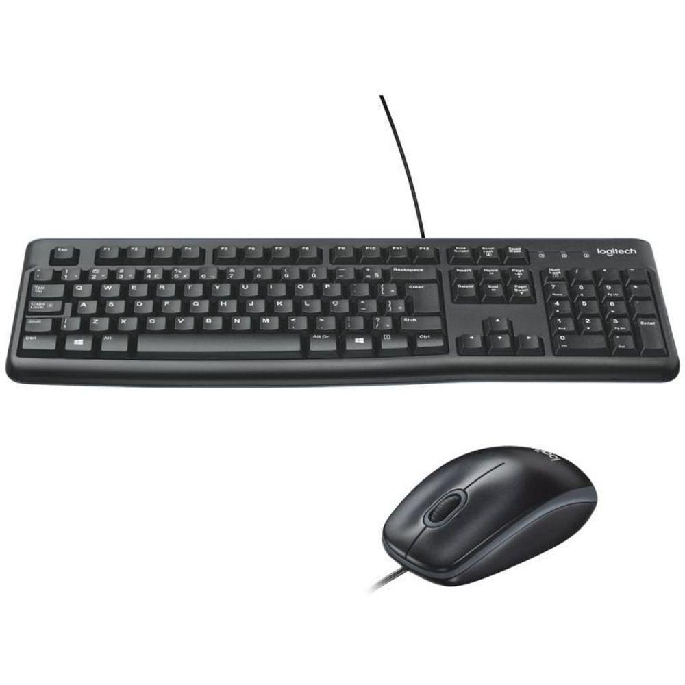 Kit Teclado E Mouse Optico Mk120 Usb Preto Logitech - 1