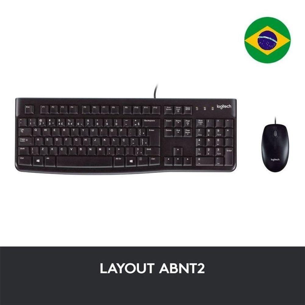 Kit Teclado E Mouse Optico Mk120 Usb Preto Logitech - 6