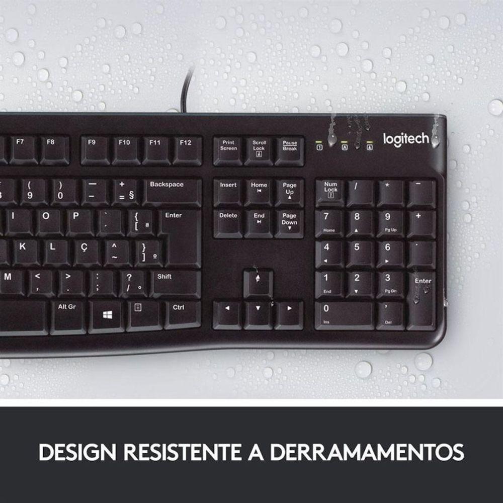 Kit Teclado E Mouse Optico Mk120 Usb Preto Logitech - 7