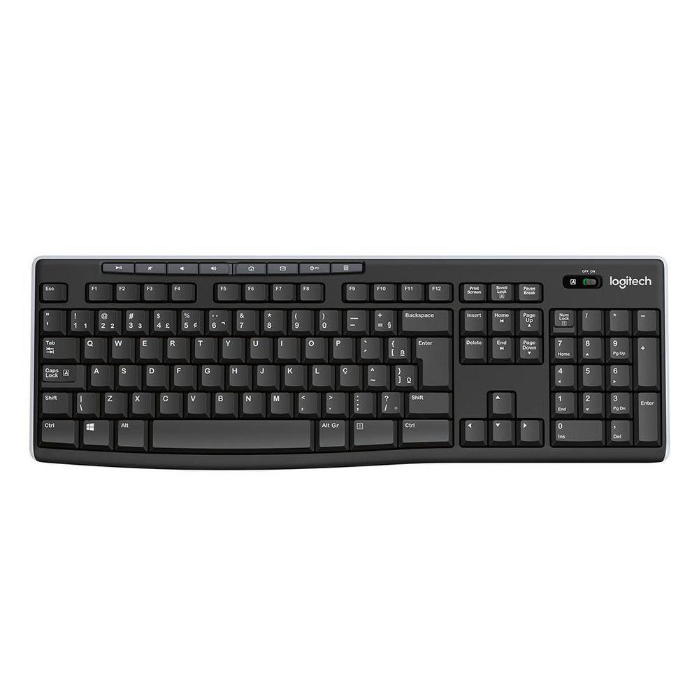 Teclado Logitech K270 Preto Sem Fio 920-004427-C - 1