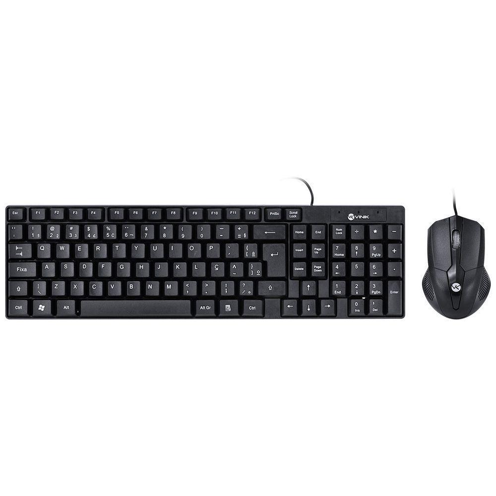 Teclado E Mouse Usb Corp Abnt2/1200Dpi Cabo Usb 1.8M Preto - - 1
