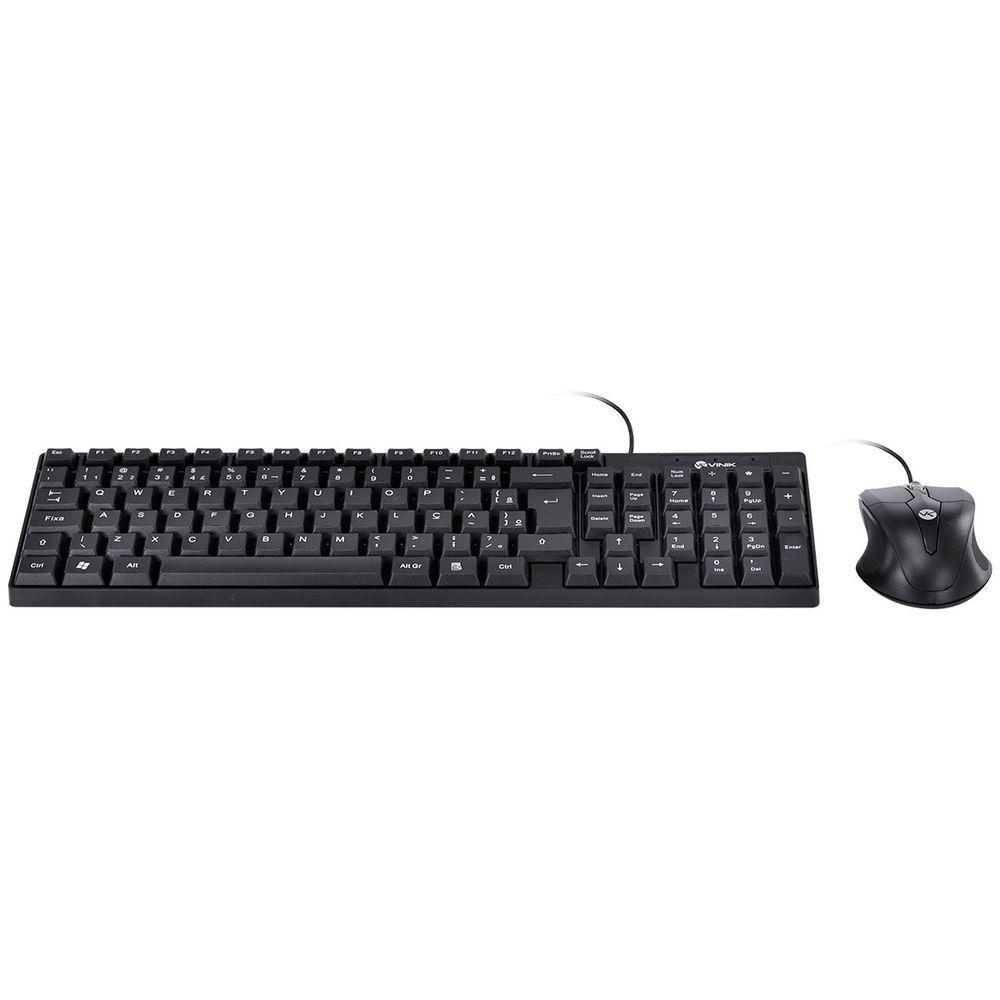 Teclado E Mouse Usb Corp Abnt2/1200Dpi Cabo Usb 1.8M Preto - - 2