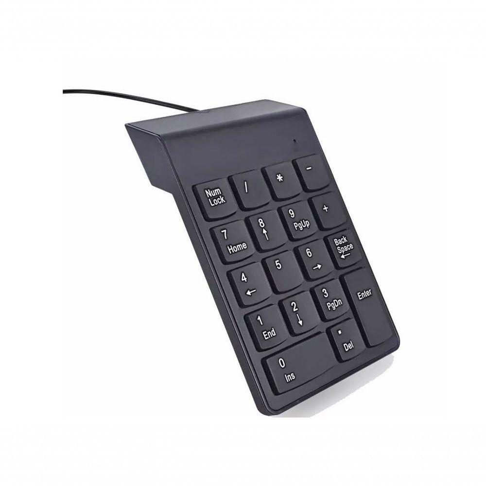 Teclado Numérico com Fio Usb 1,25 Metros 18 Teclas Pequeno  - 1