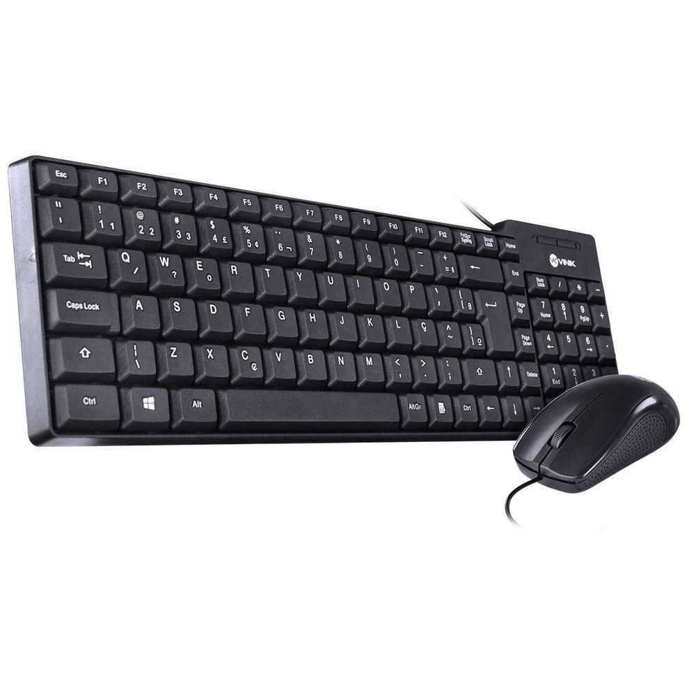 Teclado + Mouse Dynamic Abnt2 1000 Dpi Usb 1.8 Metros Preto - 1
