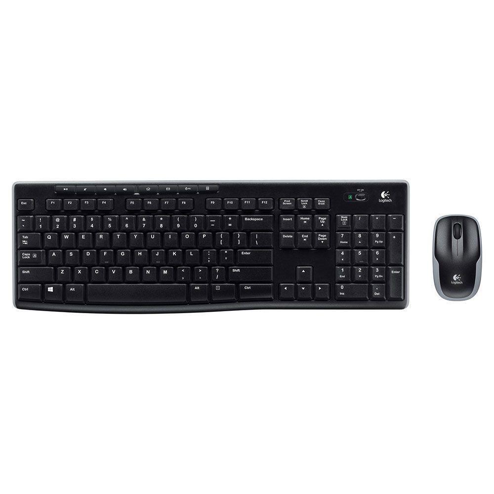 Teclado e Mouse MK270 Wireless USB Preto e Cinza sem Fio Logitech - 2