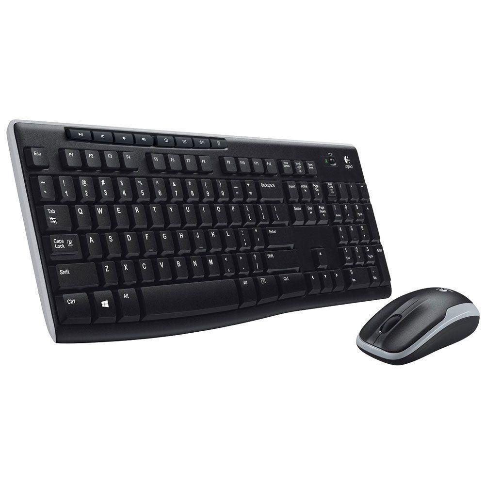 Teclado e Mouse MK270 Wireless USB Preto e Cinza sem Fio Logitech - 3