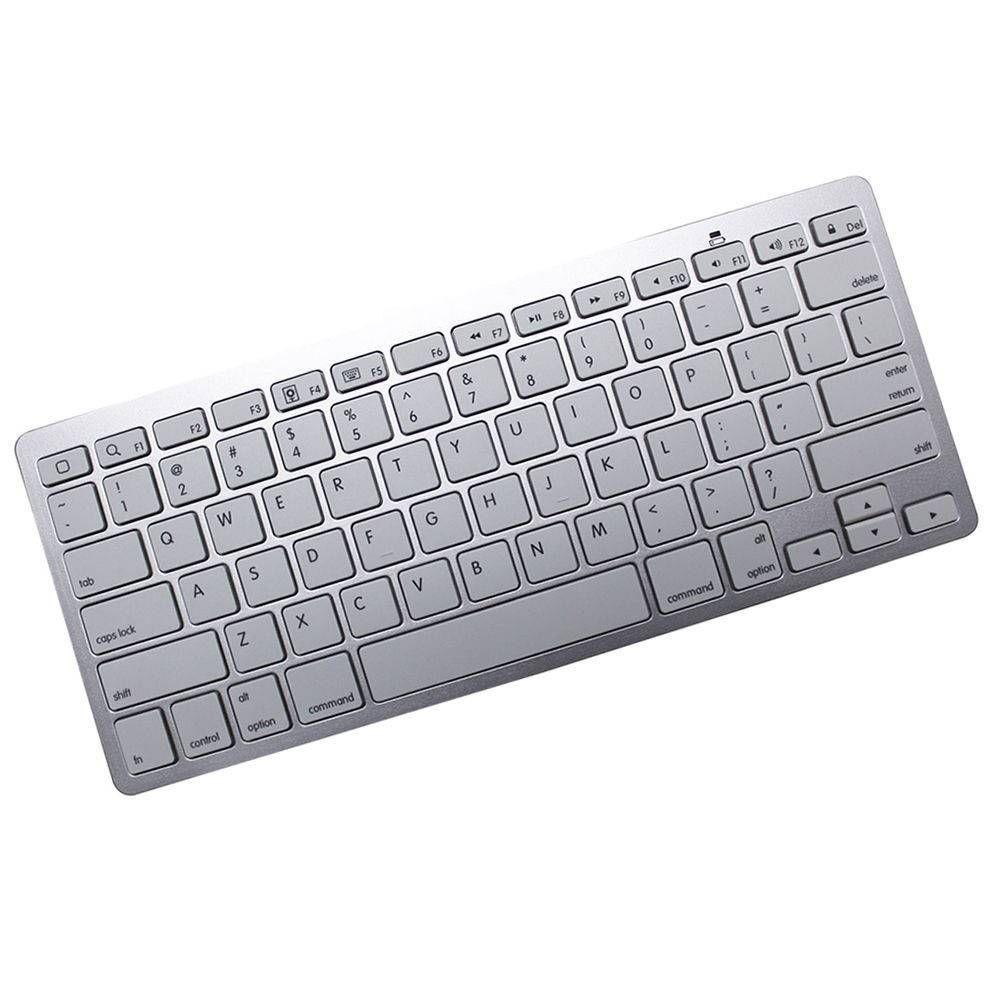 Mini Teclado Bluetooth sem Fio para Tablet e Celular Slim Prata - 4