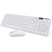 Kit Teclado e Mouse Sem Fio Wifi Usb 1600dpi 2.4ghz Branco - 1