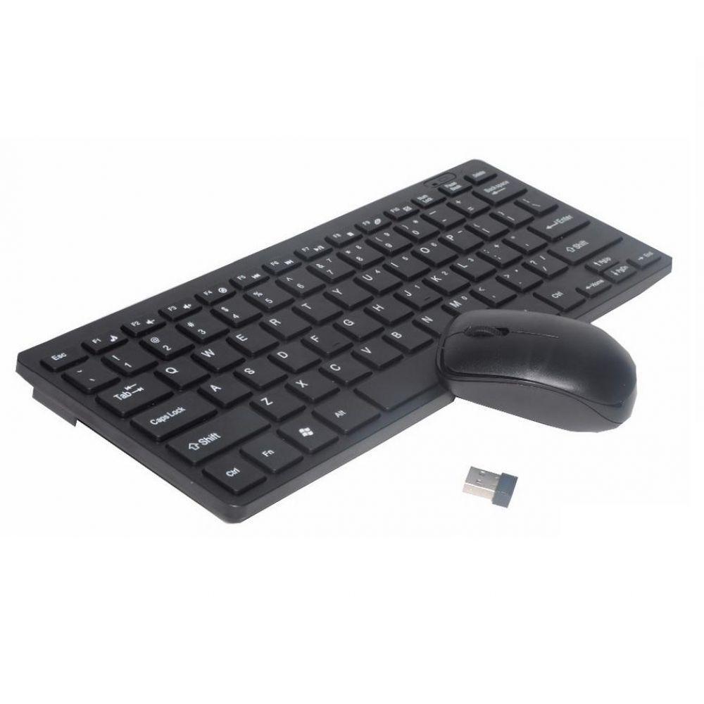 Kit Teclado e Mouse Wireless sem Fio 2.4g Ultra Slim Black - 4
