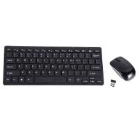 Kit Teclado e Mouse Wireless sem Fio 2.4g Ultra Slim Black - 1