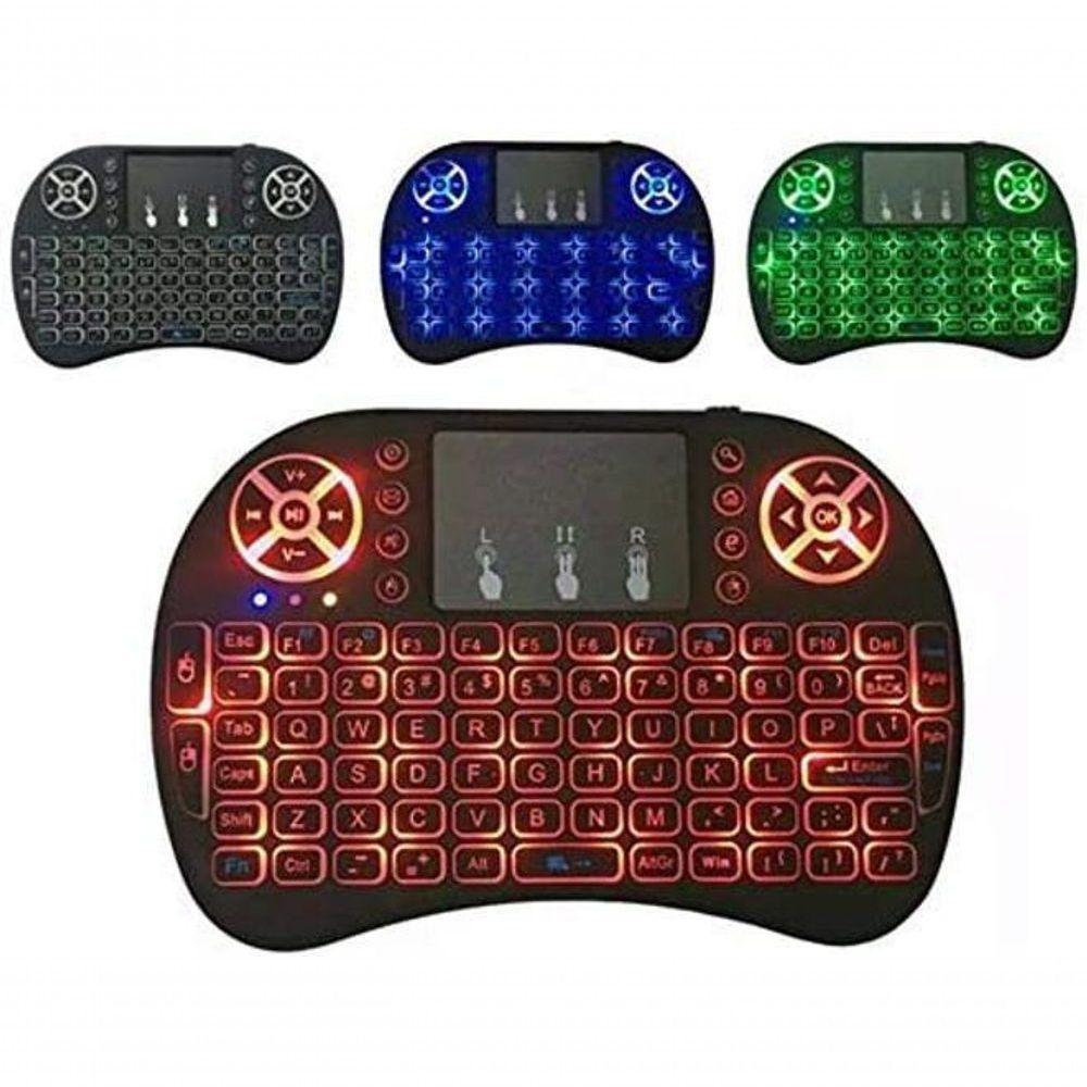 Teclado Mini Portátil Keyboard Tvs Pcs Notes Com Led Noturno - 2