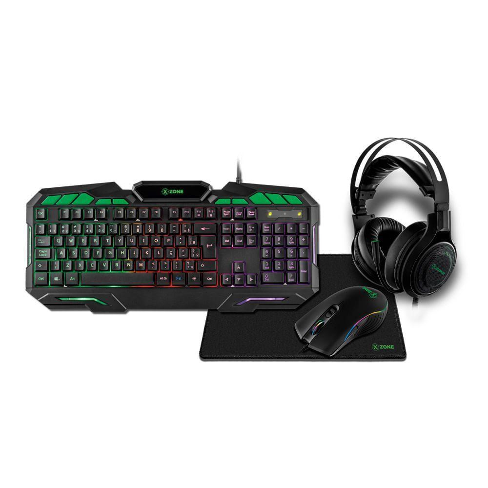Kit Gamer 4 Em 1 Xzone - Gtc-02 Combo Gtc-02 Na 4 Em 1 - 1