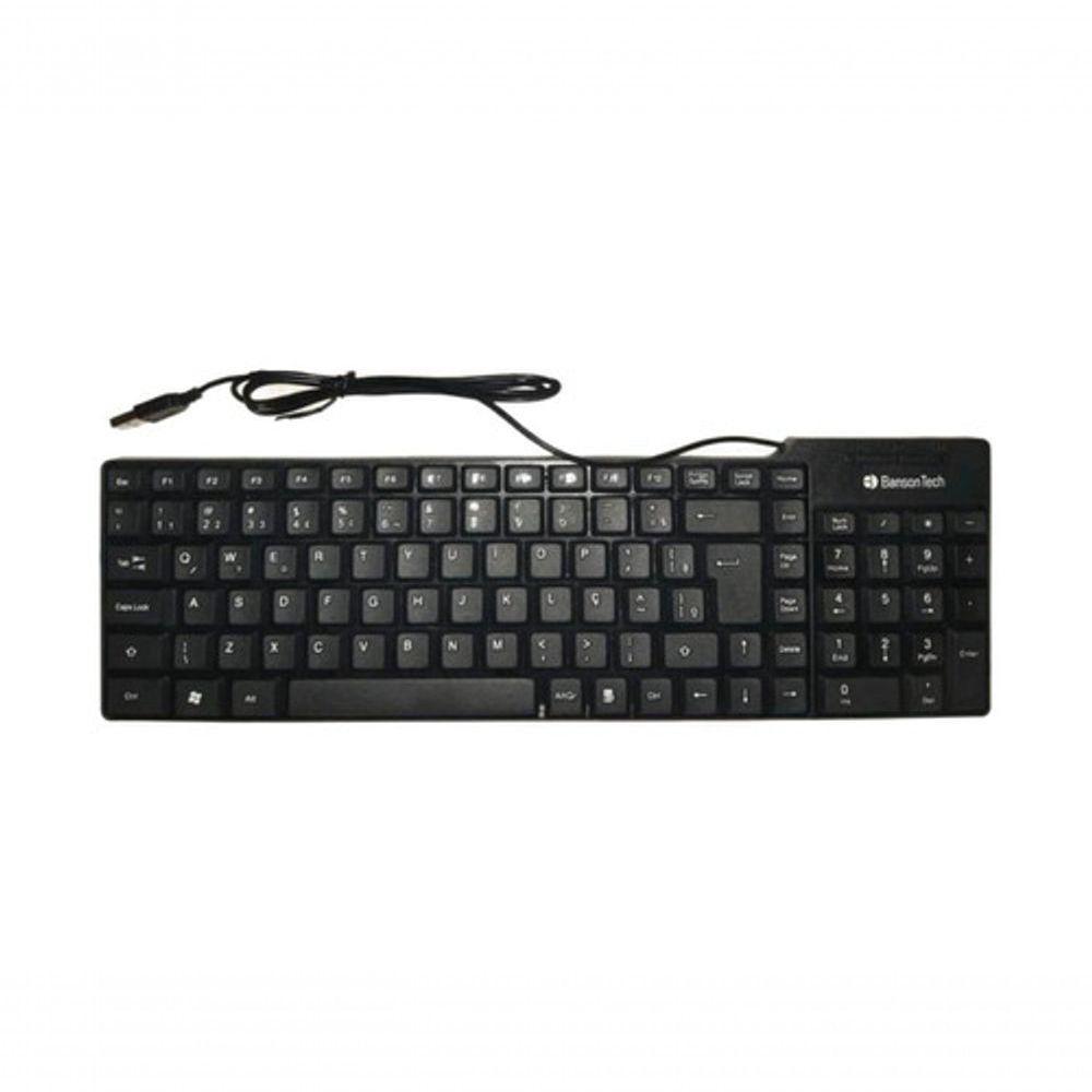 Teclado Banson Tech Shertech-802 Português Brasil Cor Preto - 1
