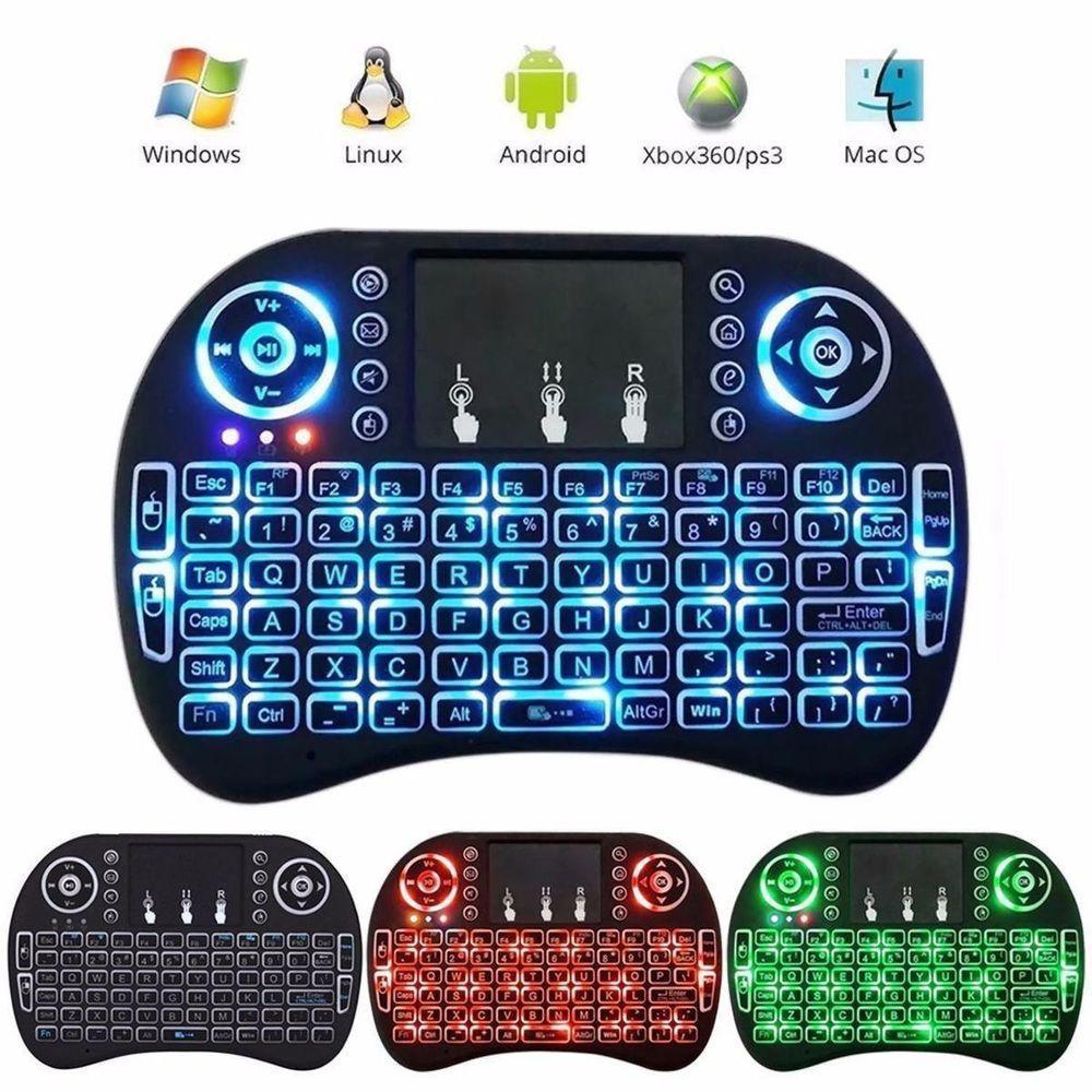Mini Teclado Wireless Bluetooth Touchpad Sem Fio Iluminado - 4