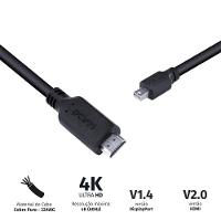 Cabo Mini Displayport Macho Para Hdmi 2.0 Macho 2 Metros - P - 7