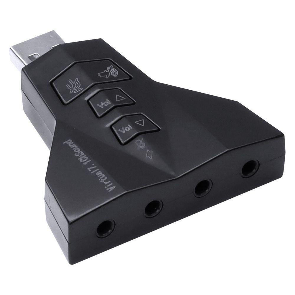 Adaptador Placa De Som Usb 4 Portas P2 - Compativel Com Ps3 - 1