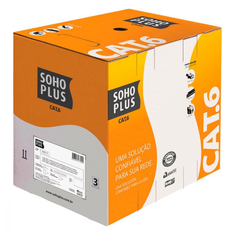 Cabo Lan U/Utp 24Awg X 4 Pares Cat.6 Cmx 305 Metros Branco 2 - 4