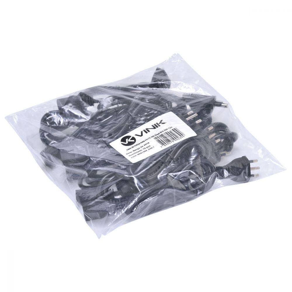 Cabo De Força Tripolar Para Fonte 3x0,75 Mm 250v 1,2 Metros - Pc / 10 - 2