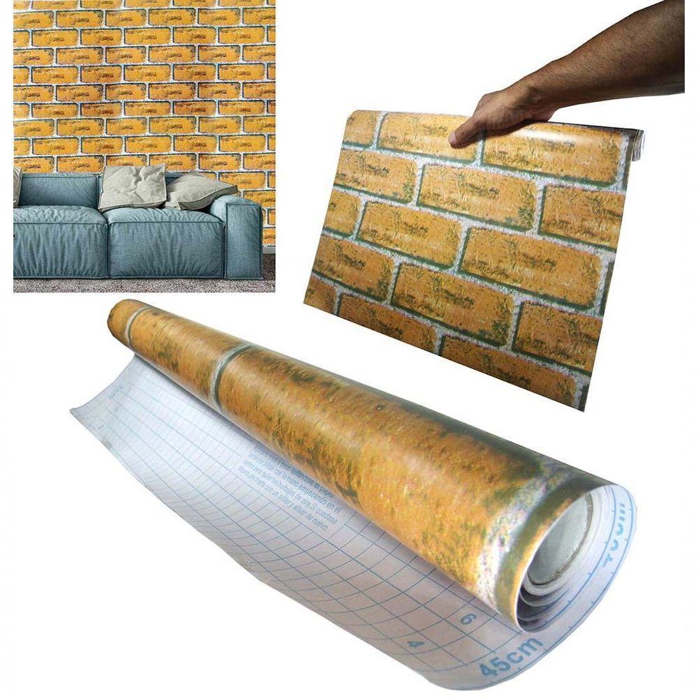 Papel De Parede Kit Com 5 Adesivo Tijolo - 2