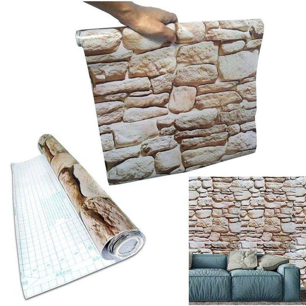 Papel De Parede Kit Com 5 Adesivo Tijolo - 3