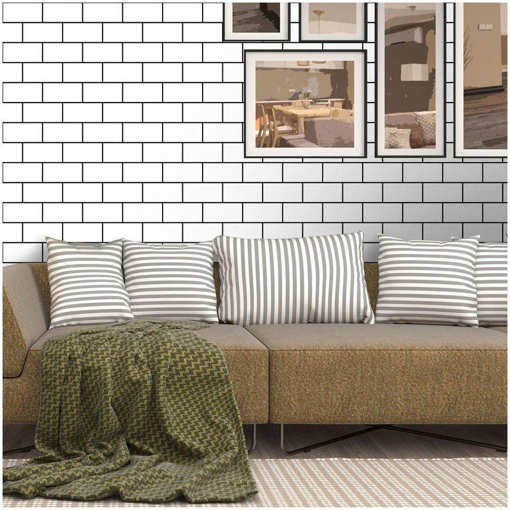 Papel De Parede Decorativo Autoadesivo Tijolo 5 Metros - 3