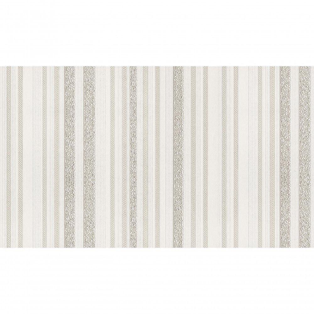 Papel De Parede- Listrado Com Leve Textura Bege E Cinza. - 1