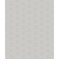 Papel De Parede Geométrico Cinza/Prata 53Cm X 10Mts - 1