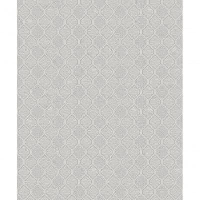 Papel De Parede Geométrico Cinza Claro 53Cm X 10Mts