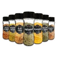 Adesivos Vinil Preto Para Potes Temperos Kit 24 4,5Cm X3,5Cm - 2