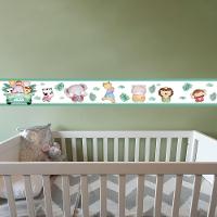 Kit 3 Faixas Decorativas Papel Parede Infantil Animais Carro