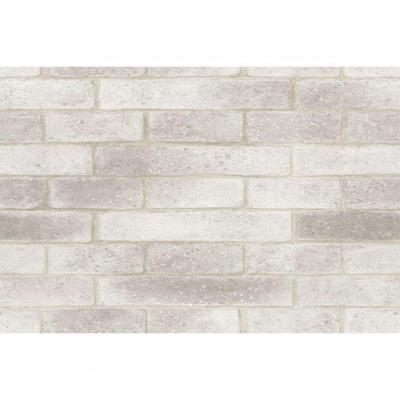 Papel De Parede Vinilico Tijolinho Natural Cinza Claro.