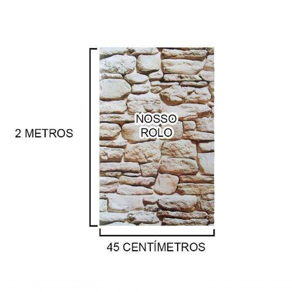 Papel De Parede Kit Com 8 Unid Adesivo Vinilico Pedra Rolo - 7