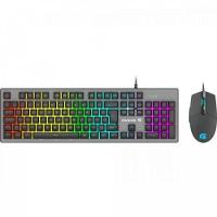 Combo Teclado + Mouse Gamer Rgb Rainbow Ranger Grafite Fortrek - 1
