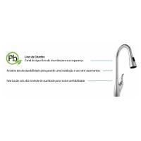 Torneira Misturador de Cozinha 2 Jatos com Cromado Inox - 8