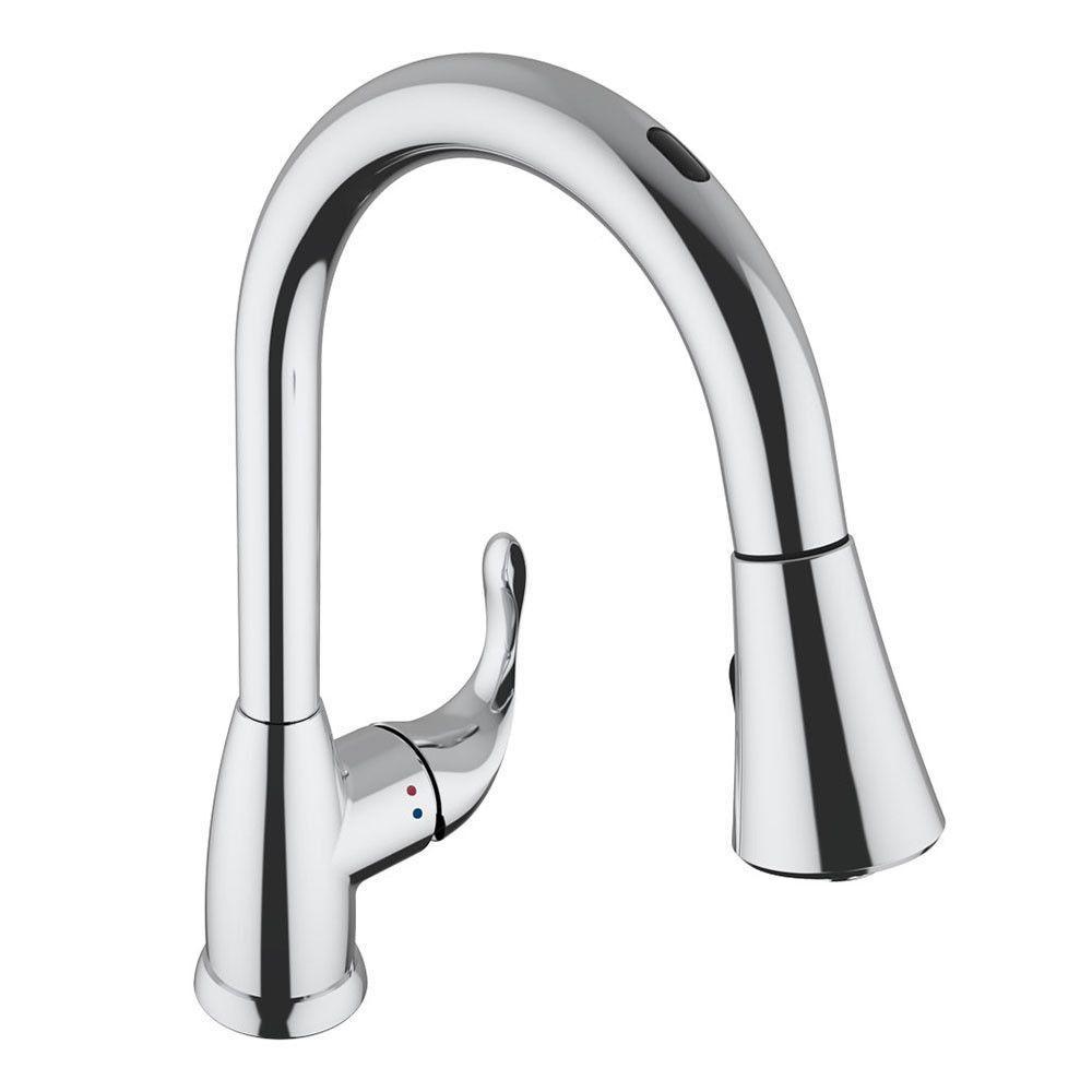 Torneira com Sensor Misturador de Cozinha 2 Jatos com Cromado - 1