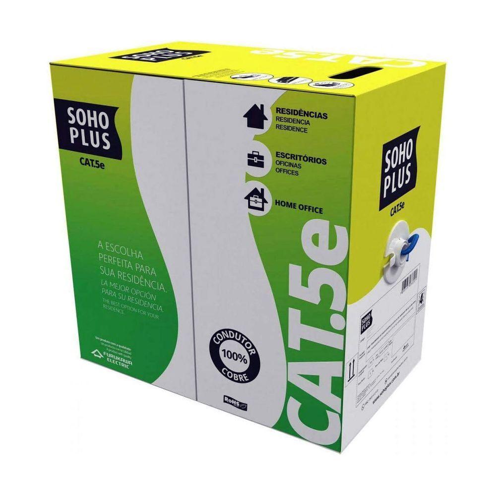 Cabo De Rede Cat.5e U/utp 24awgx4p Cmx Azul 305m - 3