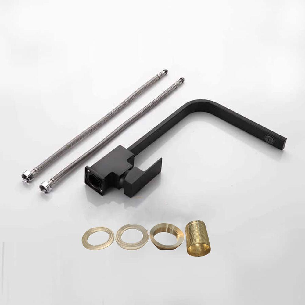 Torneira Preta Luxo Monocomando Bancada Mesa 360º Articulada - 4