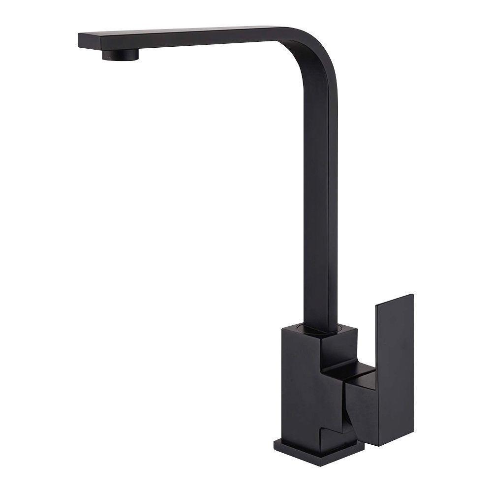 Torneira Preta Luxo Monocomando Bancada Mesa 360º Articulada - 5