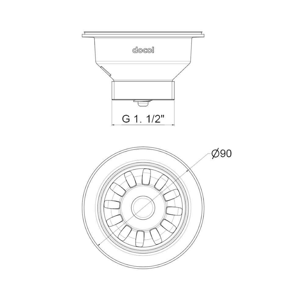 Válvula De Escoamento 3.1/2" P/ Cozinha - 2