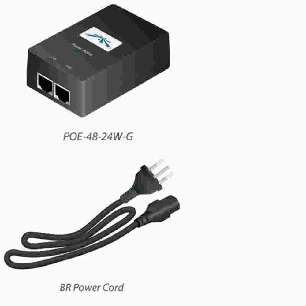 Fonte Ubiquiti Poe 48 24w G Br Poe Injector 48vdc 24w 0 5amp - 1