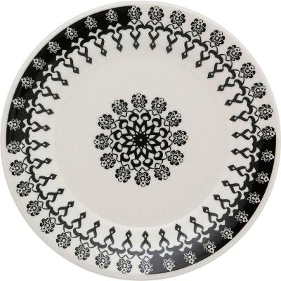 Kit 8 Pratos Sobremesa Donna Folk Oxford® Cerâmica 19cm