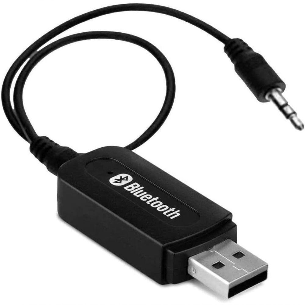 Adaptador Receptor De Música Via Bluetooth Áudio Stereo P2 Cabo Preto - 1