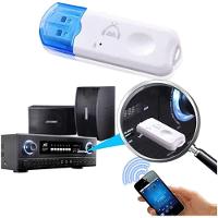 Receptor Bluetooth Para Som De Carro Usb Branco /Az