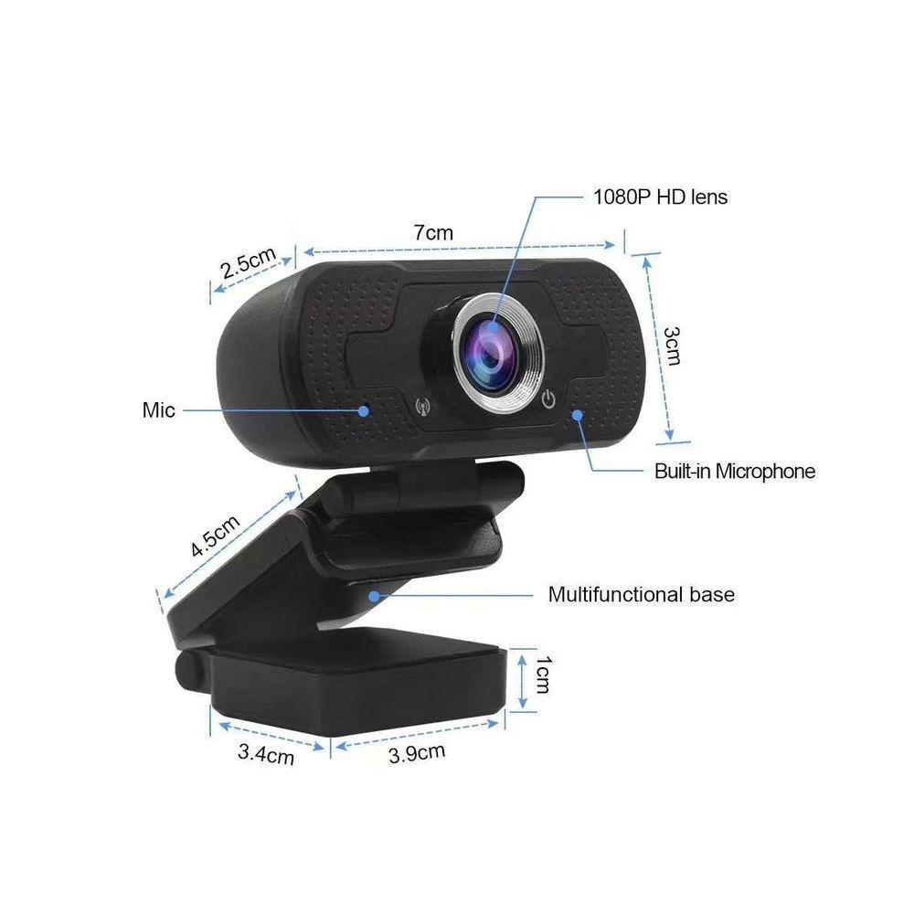 Webcam Para Computador Full Hd 360° Usb Com Microfone Profissional 1080p - 6