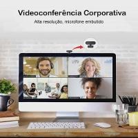 Webcam Para Computador Full Hd 360° Usb Com Microfone Profissional 1080p